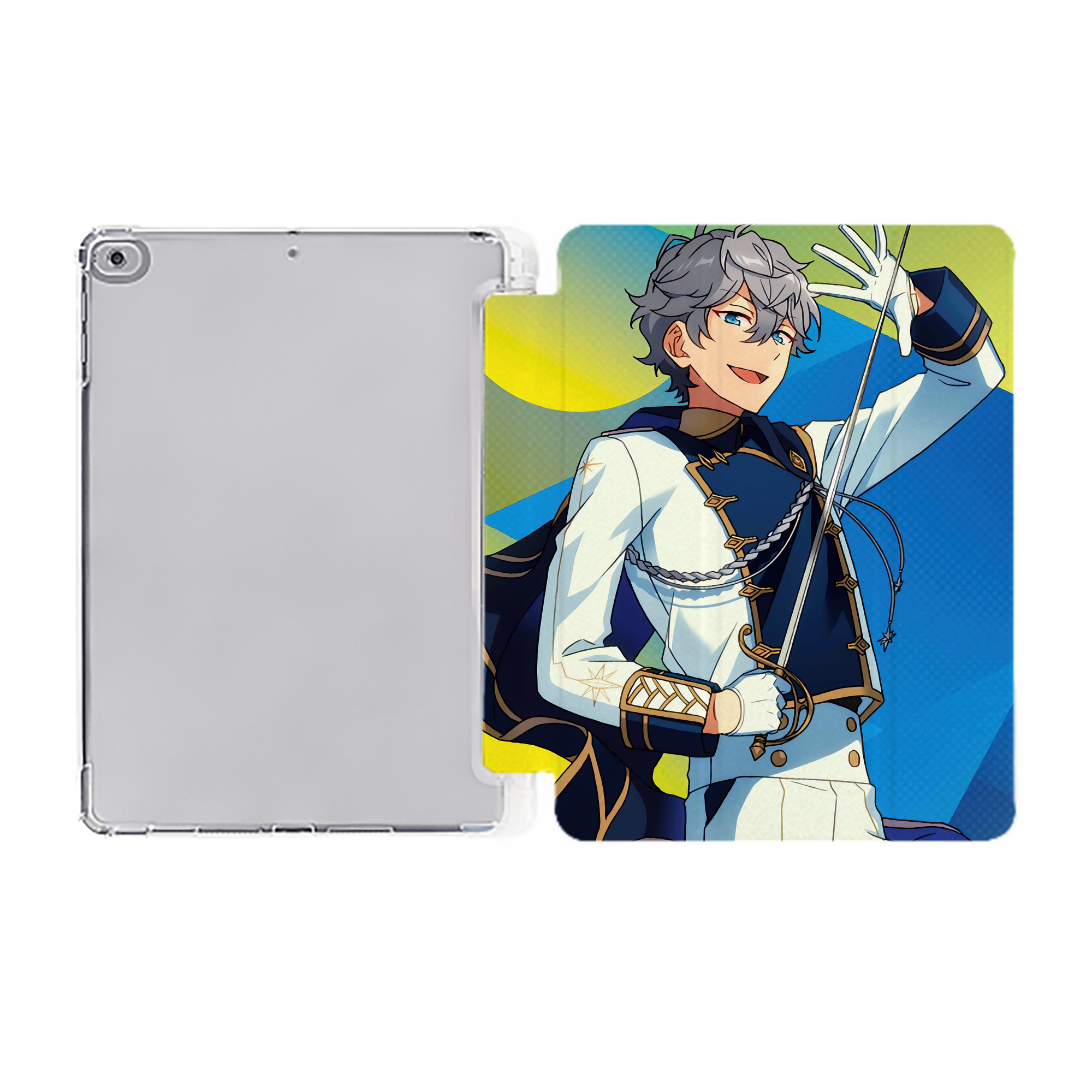 （画像用） あんさんぶるスターズ! Ensemble Stars IPad ケース ペン収納付き 三つ折りスタンド PUレザー×シリコン 対応機種9.5/10.5/10.9インチ